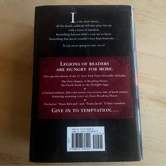 First Edition ECLIPSE ( Hardcover ) by Stephanie Meyer. 2007 . Book 3 of 5. - Picture 2 of 15